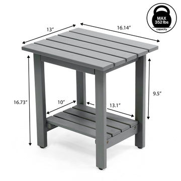 Kellie 16.1" Cottage Classic Slatted Solid Acacia Wood Indoor/Outdoor Shower Bench with Shelf